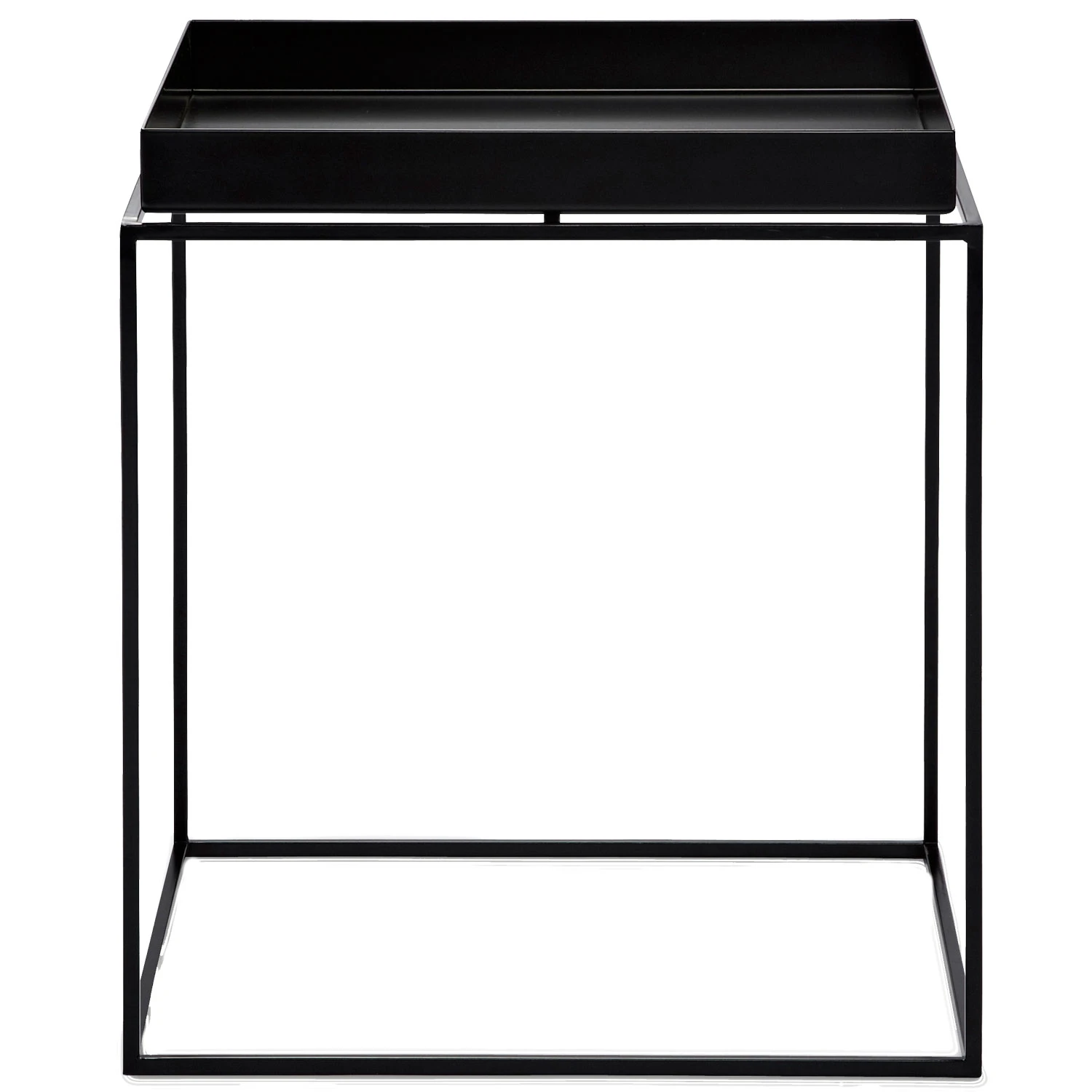 Hay Brickbord 40x40 Cm - Sidobord & Avlastningsbord Pulverlackat St&aring;l Svart