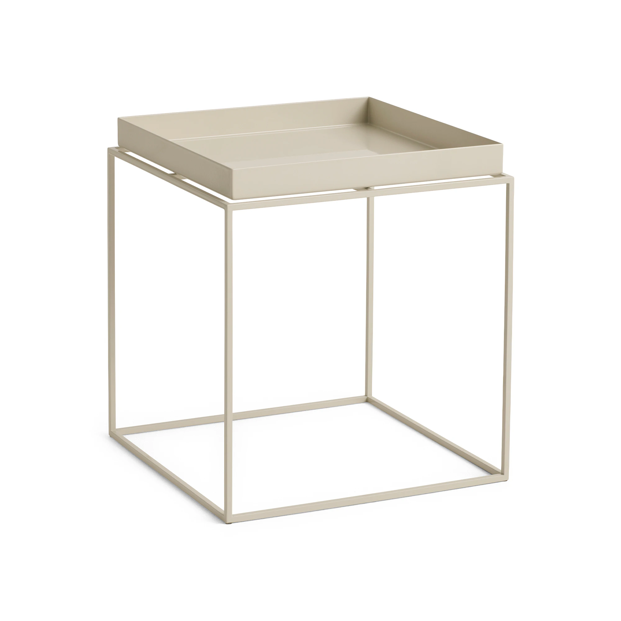 Hay Brickbord 40x40 Cm - Sidobord & Avlastningsbord Pulverlackat St&aring;l Varm Beige