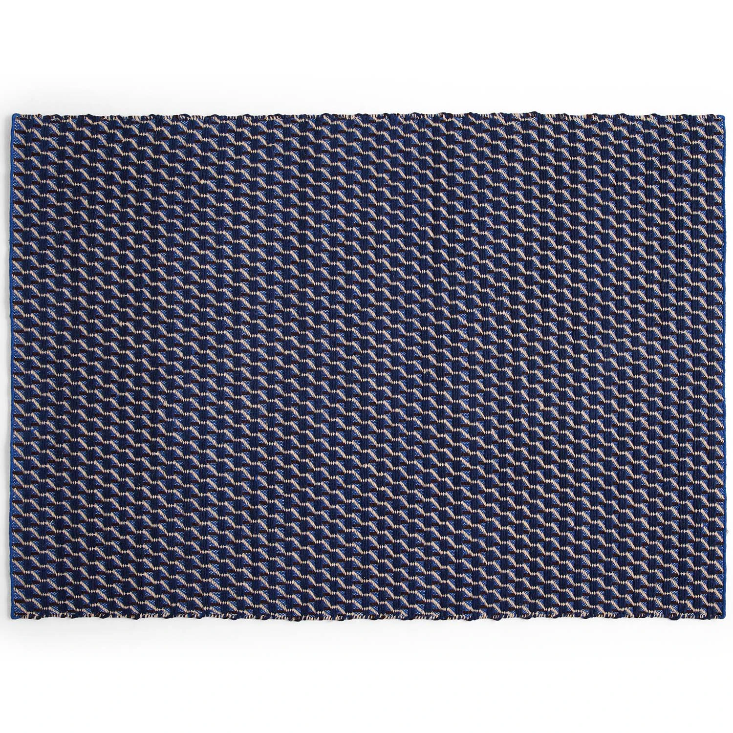 Hay Channel Matta Blå/ 170x240 Cm - Mönstrade mattor Ull Vit