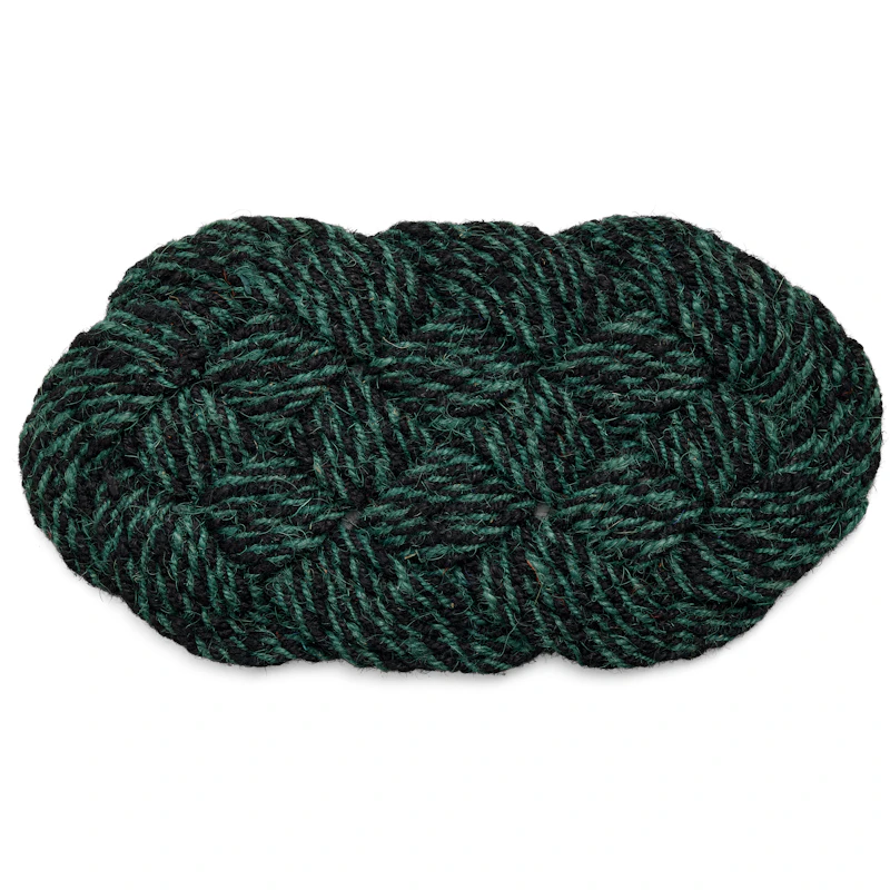 Coco Dörrmatta Swirl 40x80 cm, Green / Black