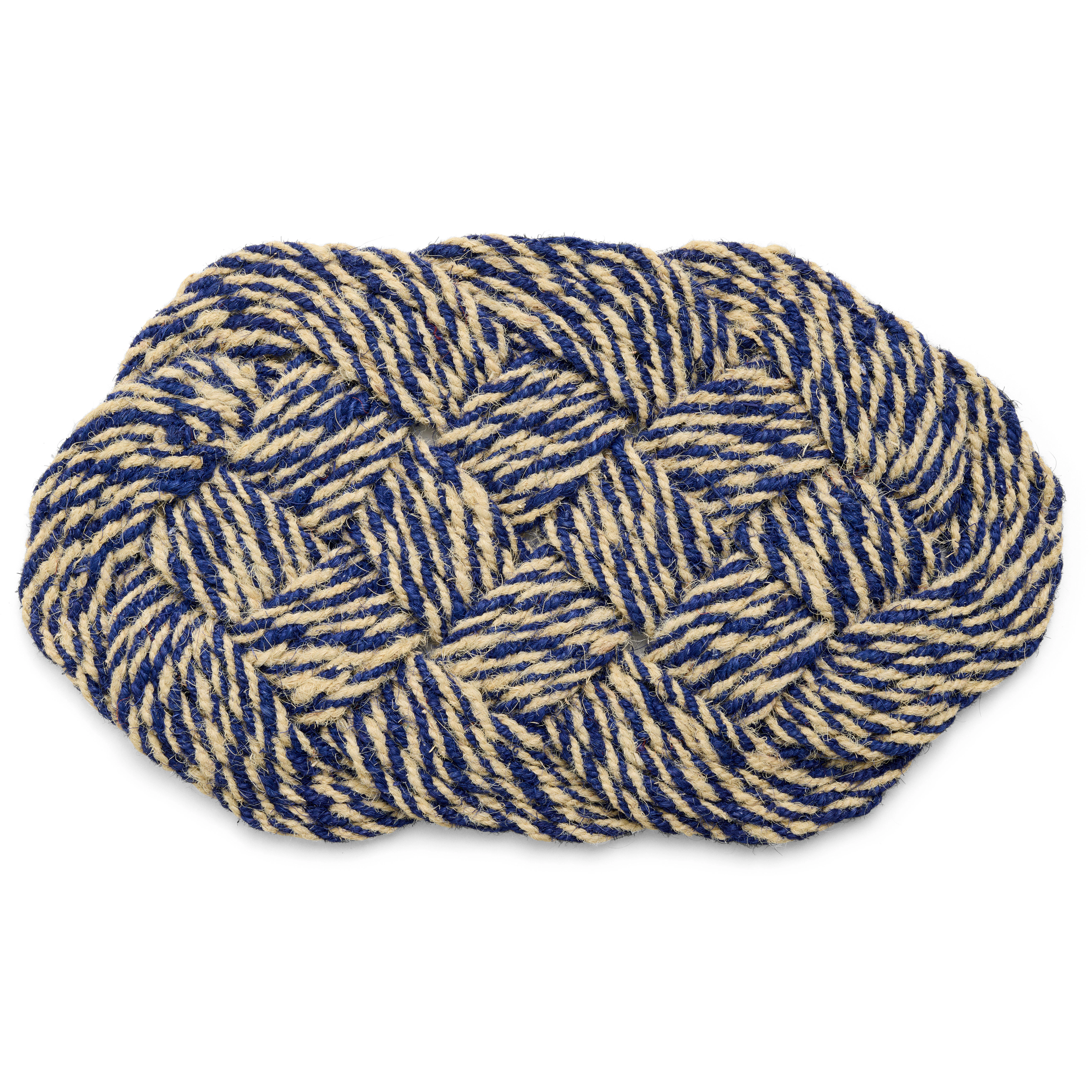 Hay Coco D&ouml;rrmatta Swirl 40x80 Cm Blue / Off-white - D&ouml;rrmattor Kokos Bl&aring;