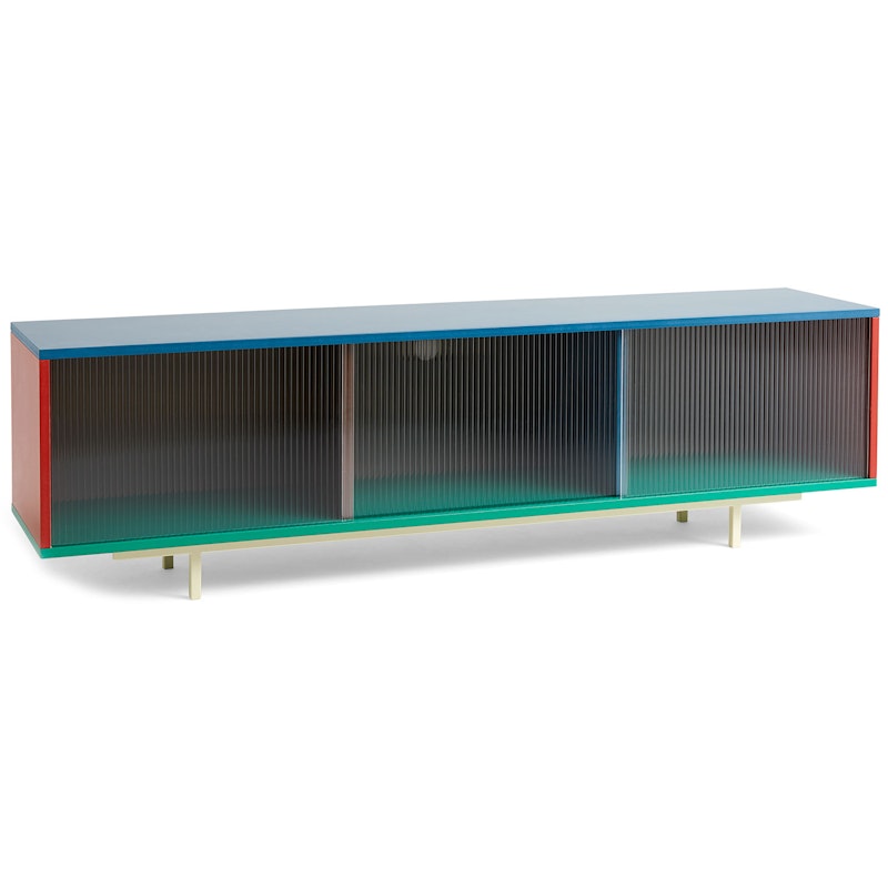 Colour Cabinet Sideboard Glasdörr, 180 cm / Multi