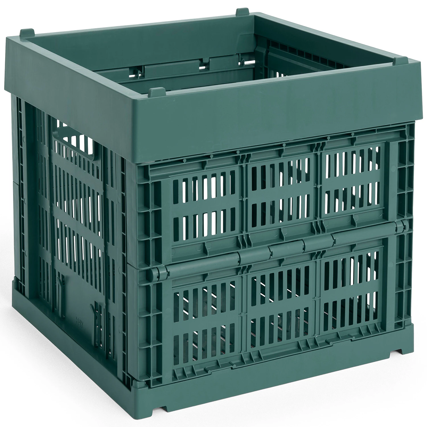Hay Colour Crate Cube Förvaring Dark Green - Korgar Återanvänd Plast Mörkgrön