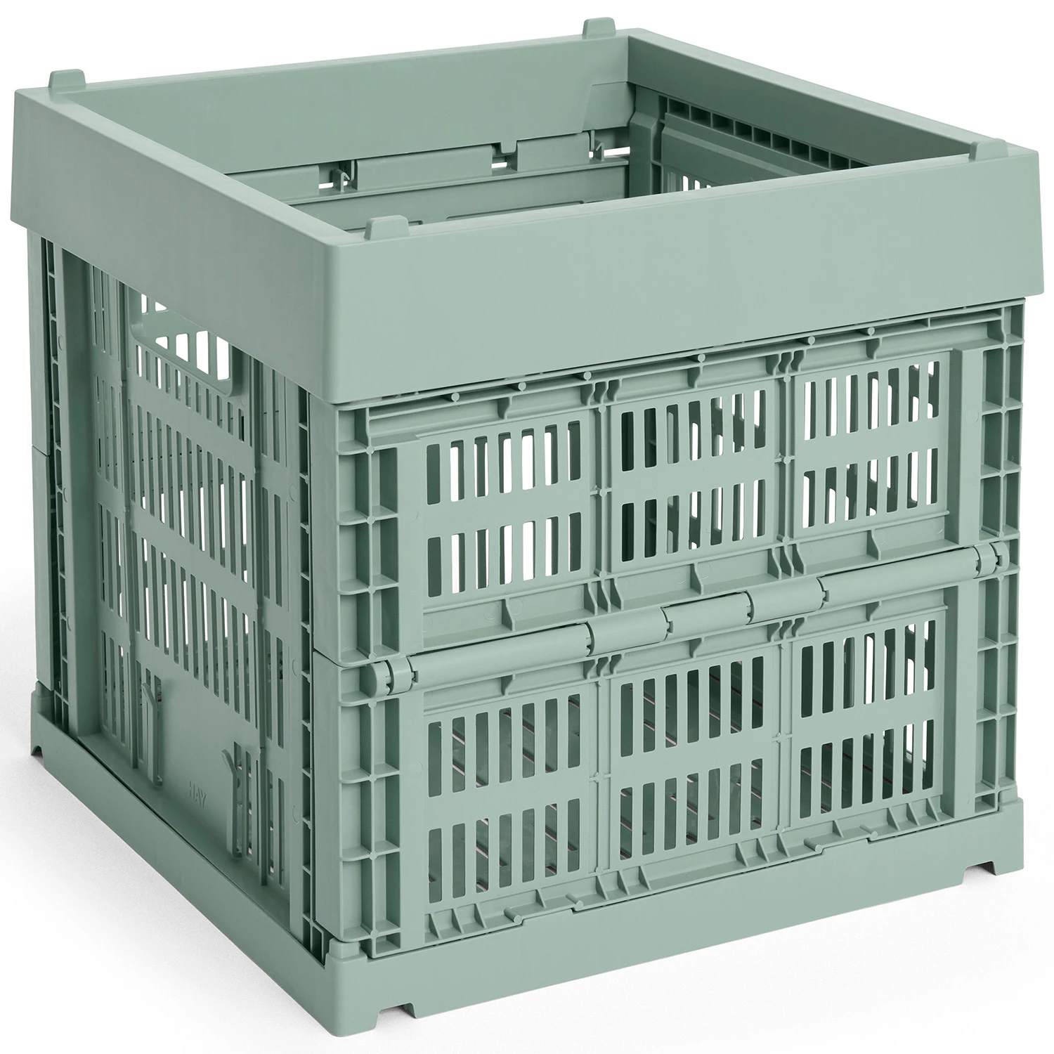 Hay Colour Crate Cube Förvaring - Korgar Återanvänd Plast Sage Green