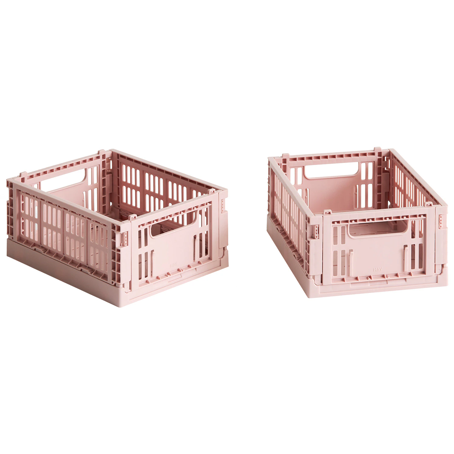 Hay Colour Crate Förvaringslådor Mini 2-pack - Korgar Återvunnen Polypropen Blush