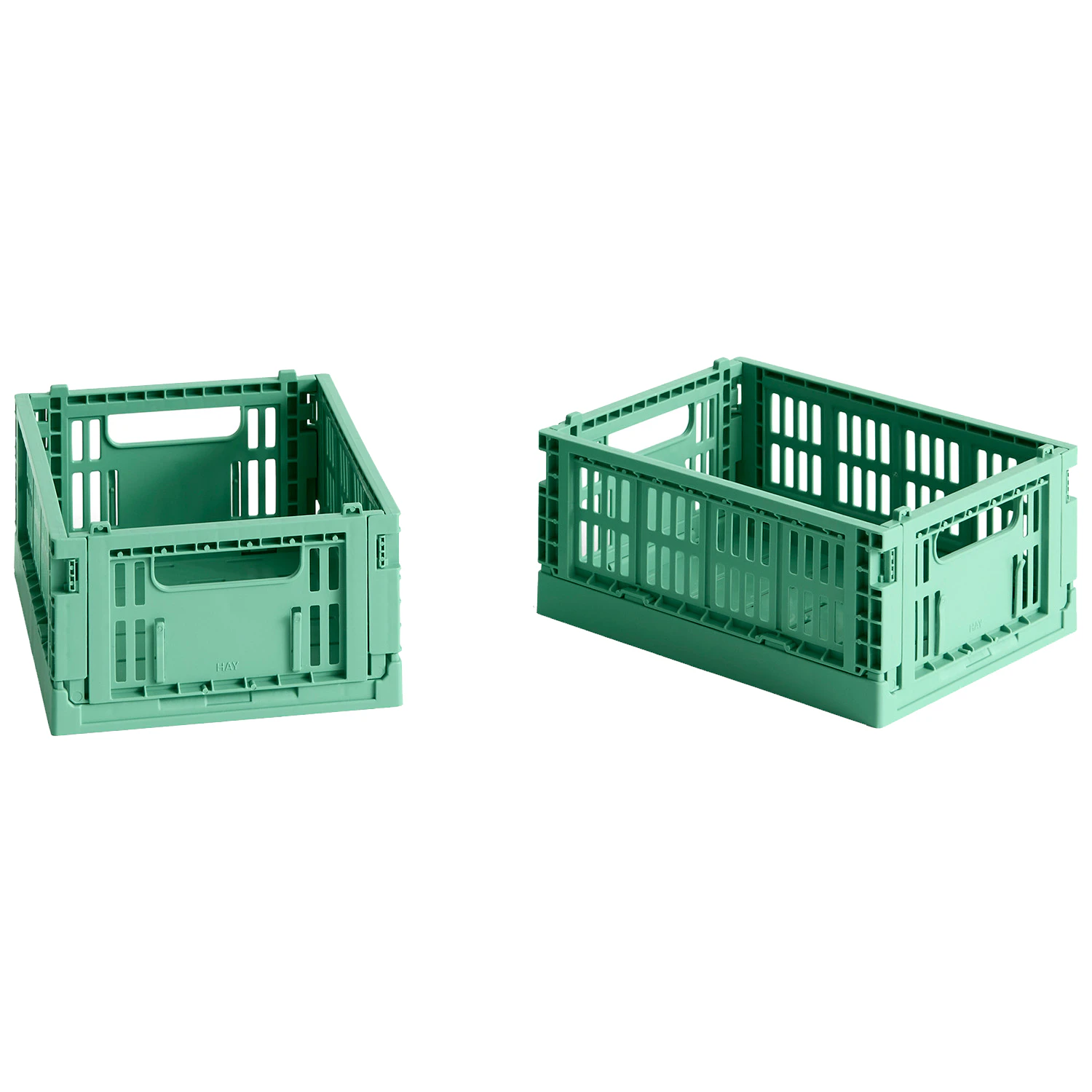 Hay Colour Crate Förvaringslådor Mini 2-pack - Korgar Återvunnen Polypropen Dark Mint