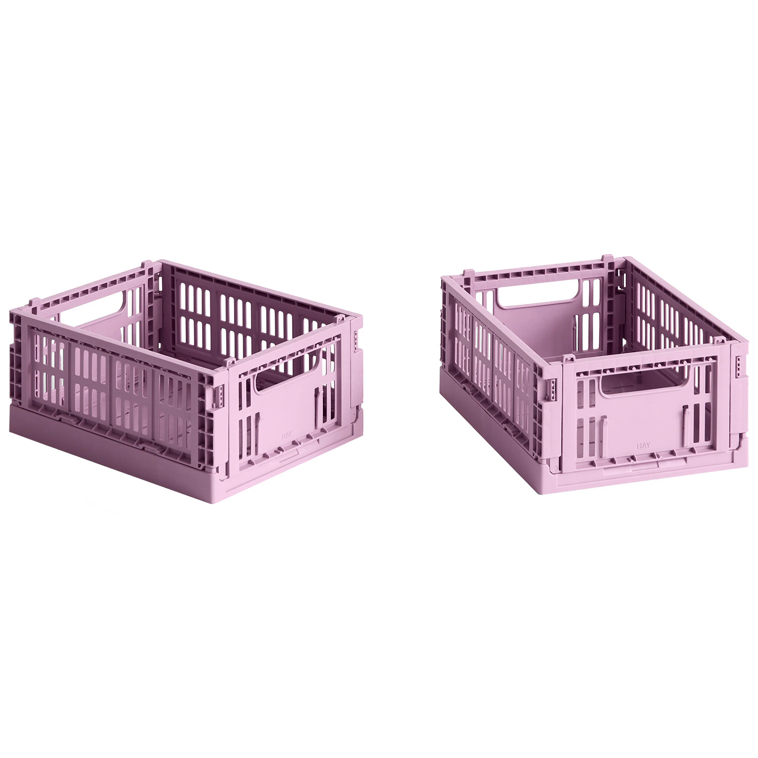 Hay Colour Crate Förvaringslådor Mini 2-pack - Korgar Återvunnen Polypropen Dusty Rose