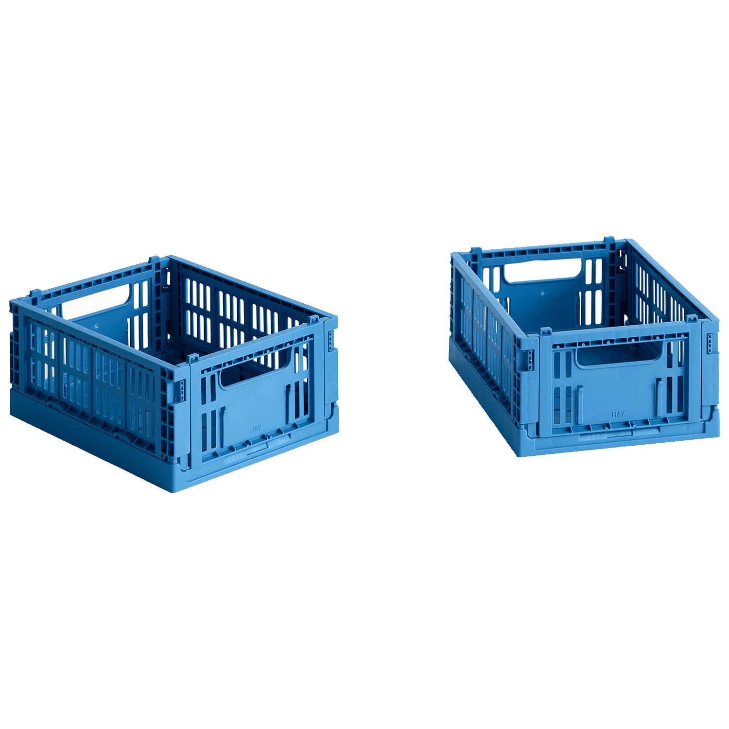 Hay Colour Crate Mini Set Of 2 Blush Förvaringslådor Mini 2-pack - Korgar Återvunnen Polypropen Electric Blue