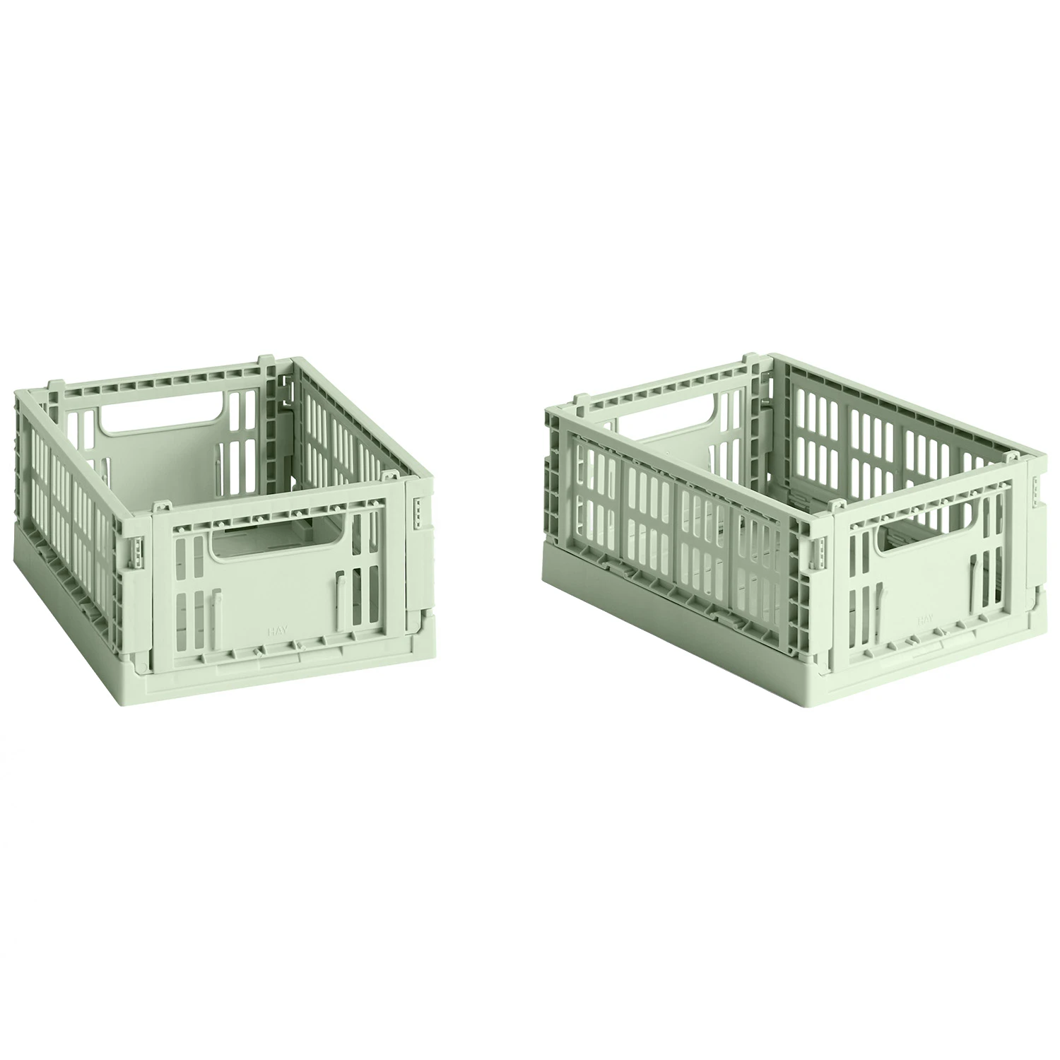 Hay Colour Crate Förvaringslådor Mini 2-pack - Korgar Återvunnen Polypropen Mint