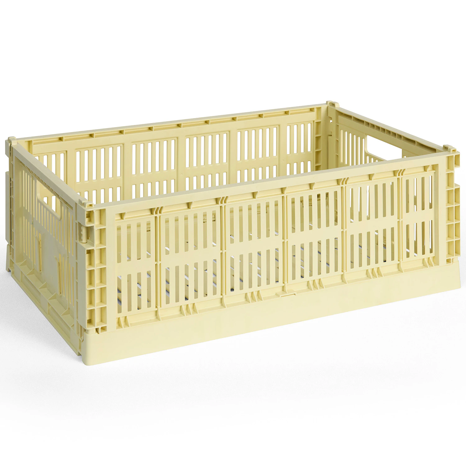 Hay Colour Crate Large Förvaring Light Yellow - Korgar Återanvänd Plast Ljusgul