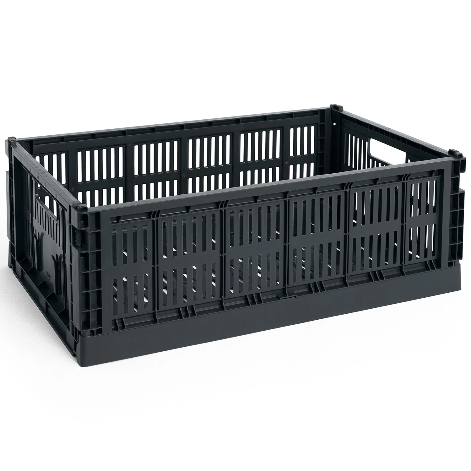 Hay Colour Crate Large Förvaring - Korgar Återanvänd Plast Charcoal