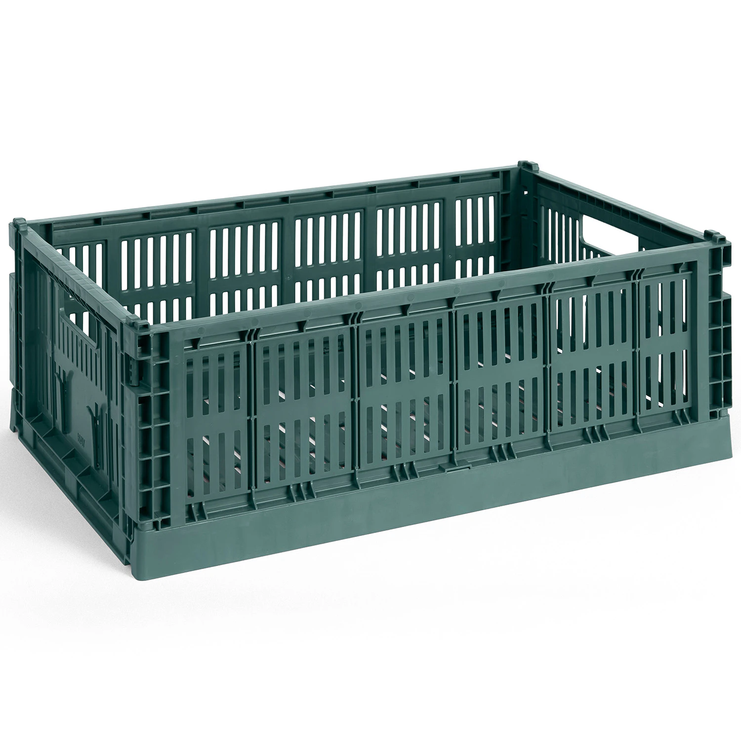 Hay Colour Crate Large Förvaring Dark Green - Korgar Återanvänd Plast Mörkgrön