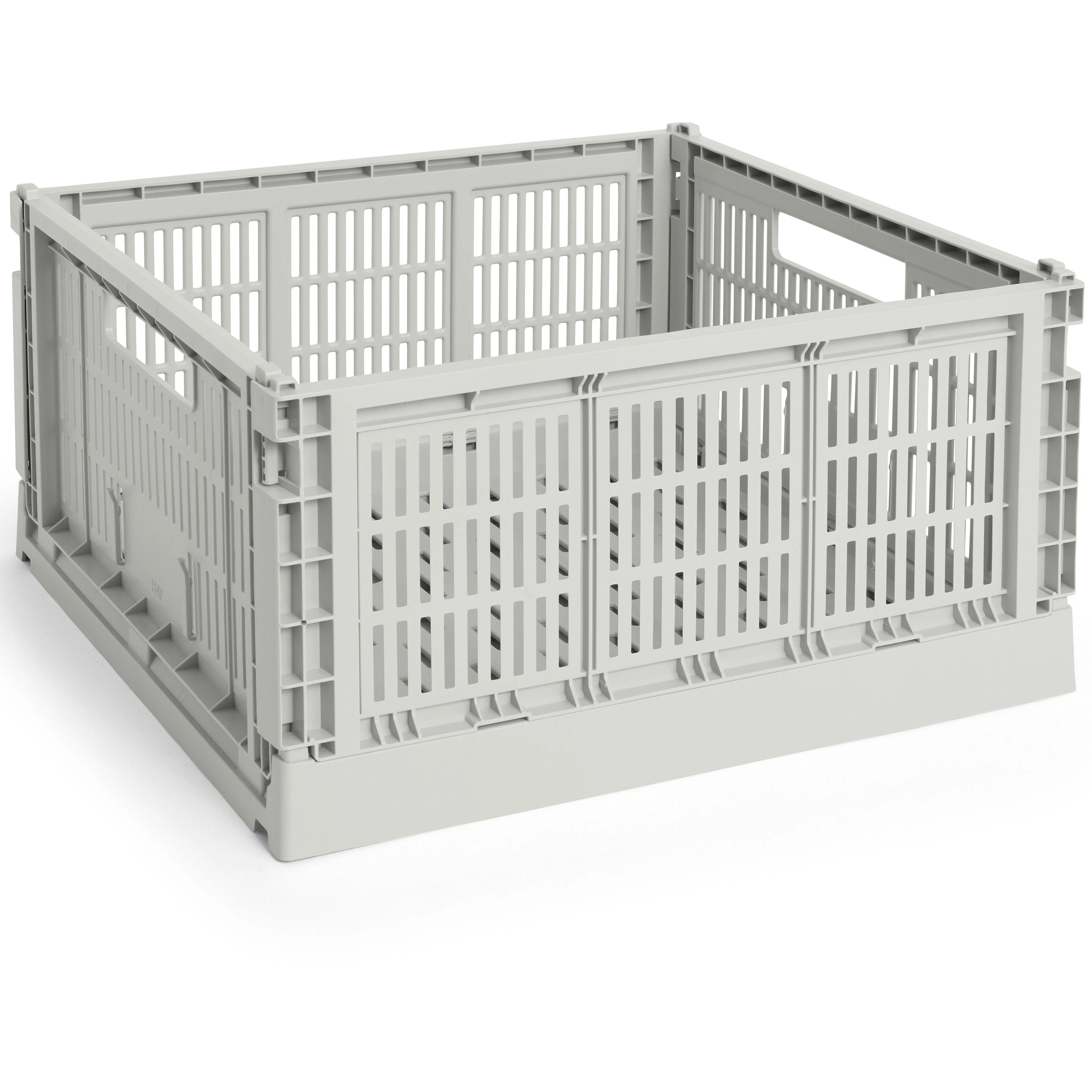 Hay Colour Crate Large Square Förvaring Grey - Korgar Återanvänd Plast Grå