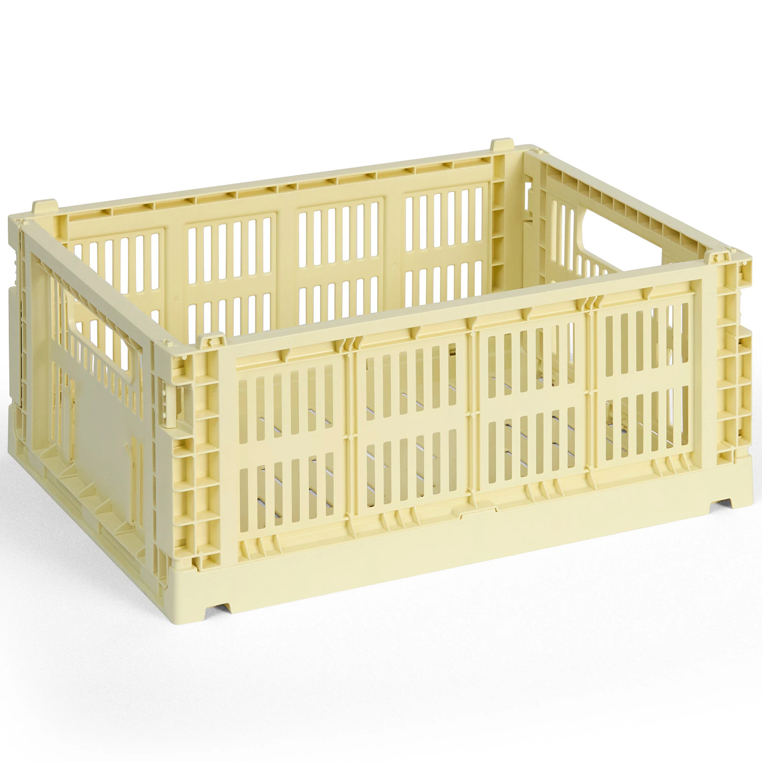 Hay Colour Crate Medium Förvaring Light Yellow - Korgar Återanvänd Plast Ljusgul
