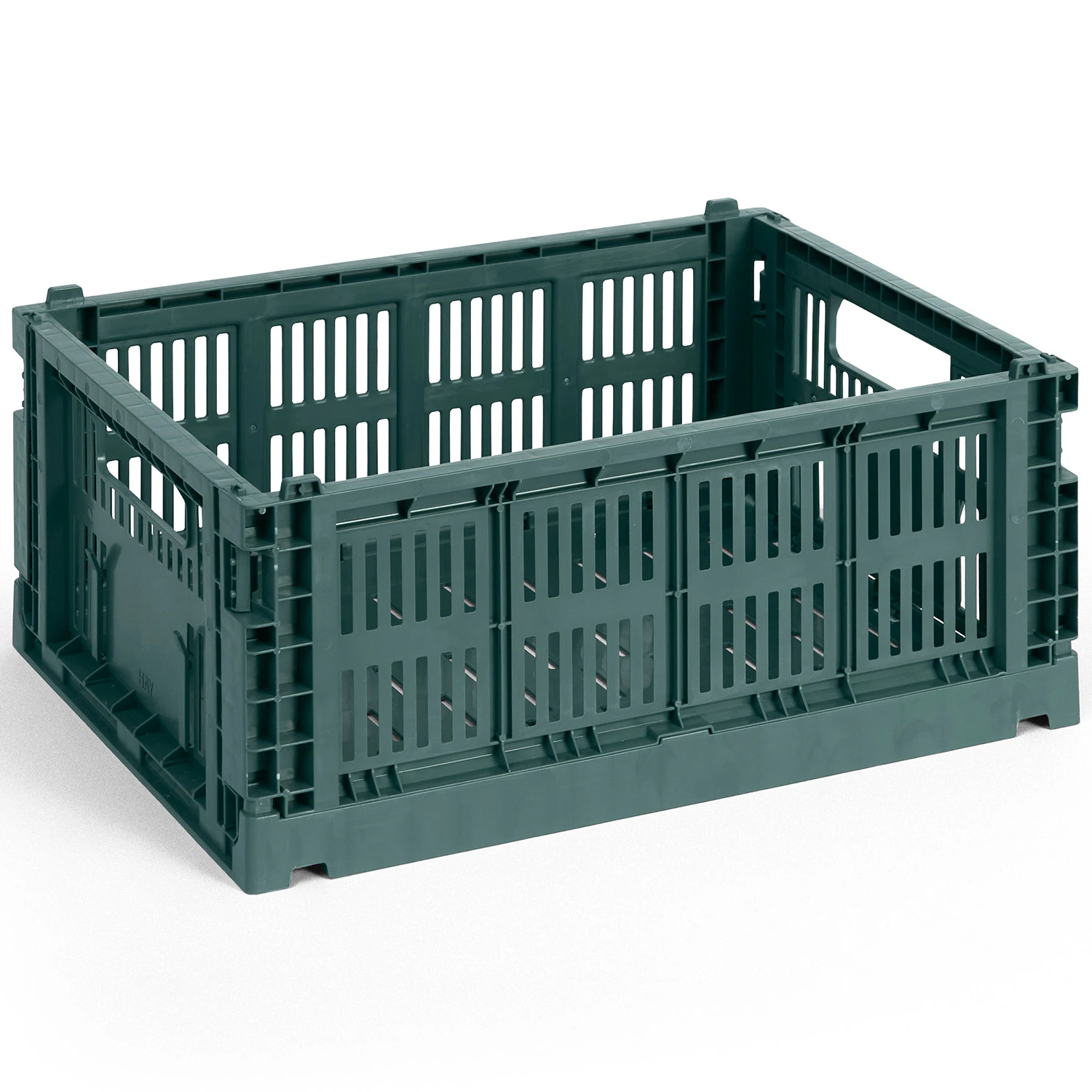 Hay Colour Crate Medium Förvaring Dark Green - Korgar Återanvänd Plast Mörkgrön
