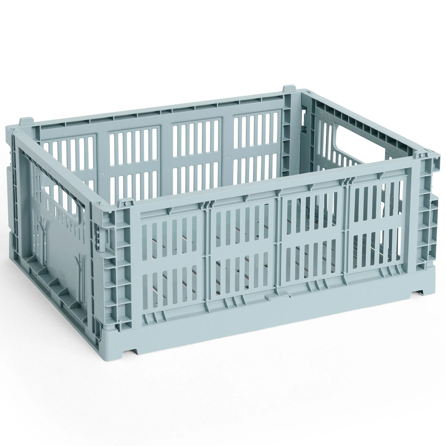 Hay Colour Crate Medium Förvaring - Korgar Återanvänd Plast Dusty Blue