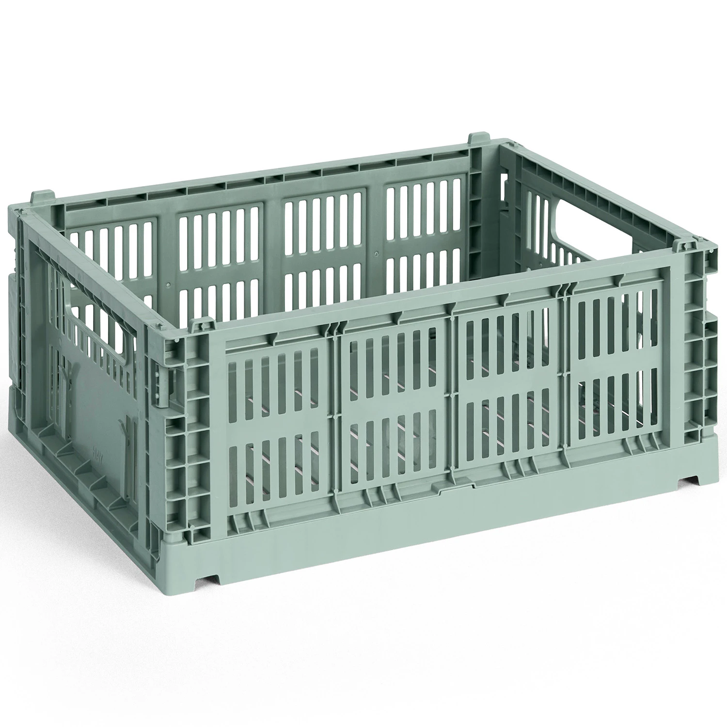 Hay Colour Crate Medium Förvaring - Korgar Återanvänd Plast Sage Green
