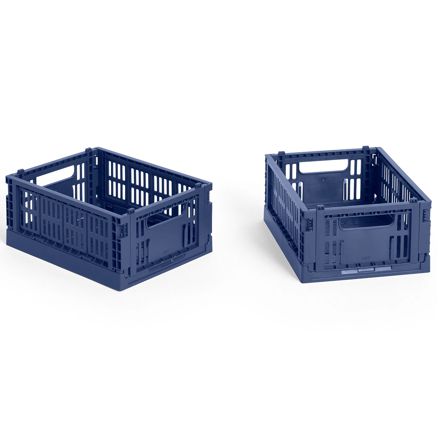 Hay Colour Crate Mini Förvaring 2-pack Dark Blue - Korgar Återanvänd Plast Mörkblå