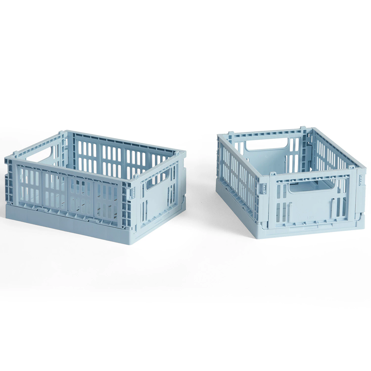 Hay Colour Crate Mini Förvaring 2-pack - Korgar Återanvänd Plast Soft Blue