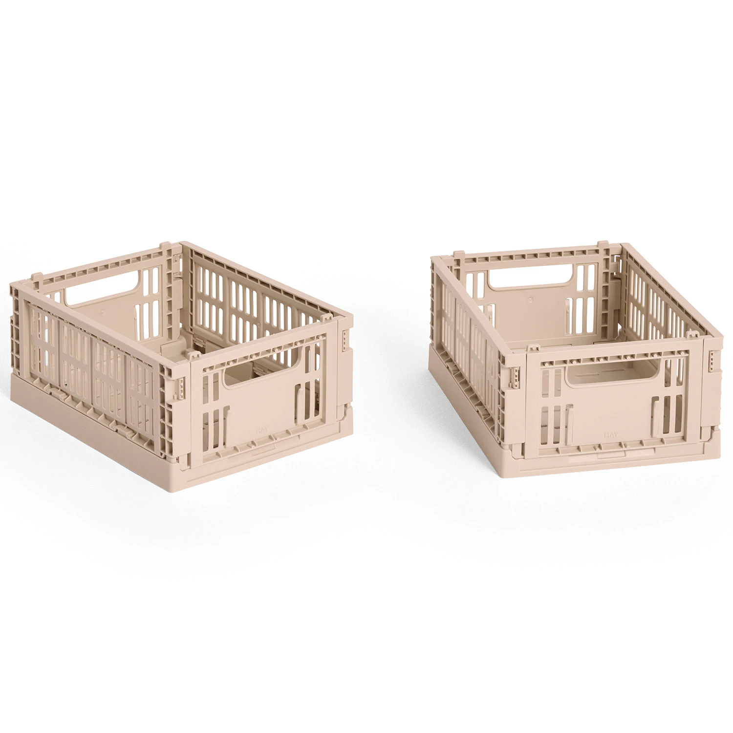 Hay Colour Crate Mini Förvaring 2-pack Powder - Korgar Återanvänd Plast Puder
