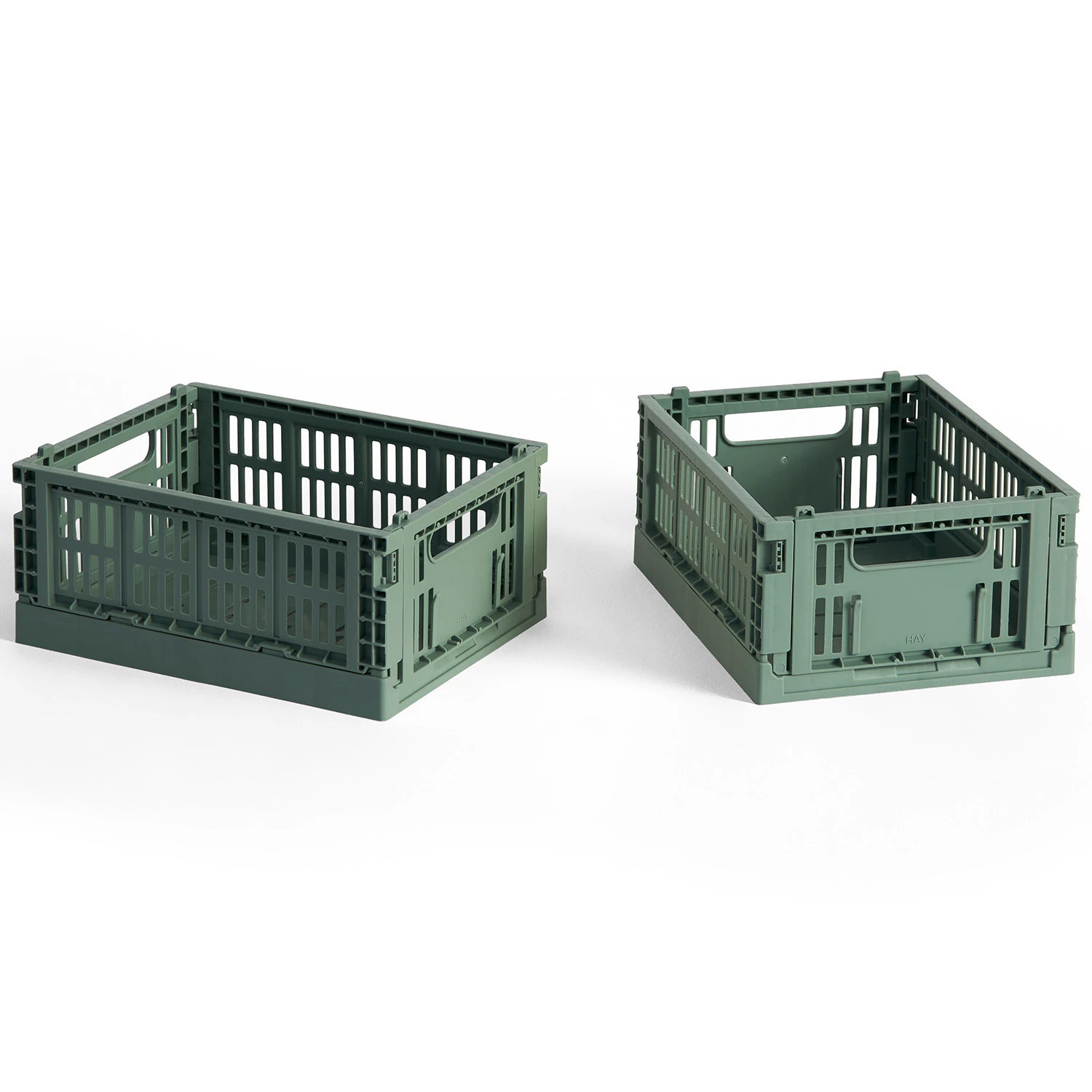 Hay Colour Crate Mini Förvaring 2-pack - Korgar Återanvänd Plast Sage Green