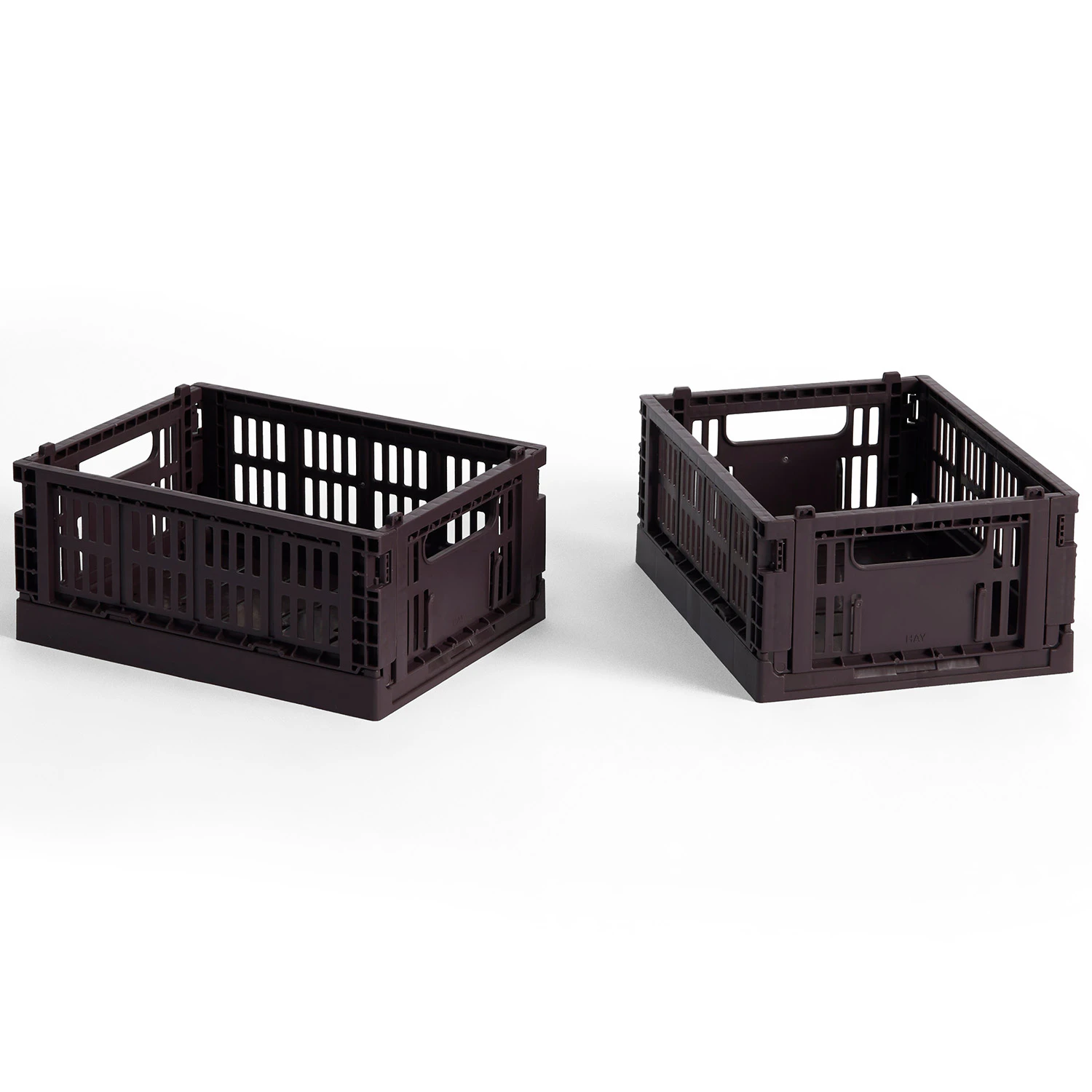 Hay Colour Crate Mini Förvaring 2-pack - Korgar Återanvänd Plast Bordeaux