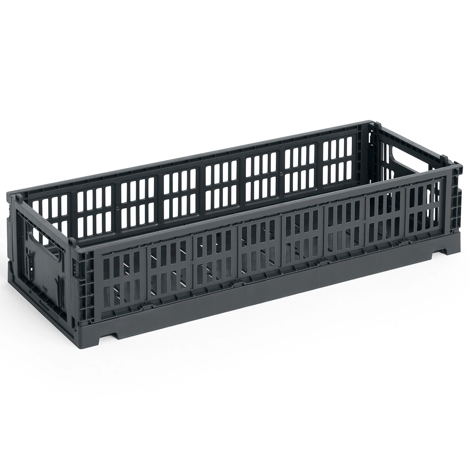 Hay Colour Crate Mini Oblong Förvaring - Korgar Återanvänd Plast Charcoal