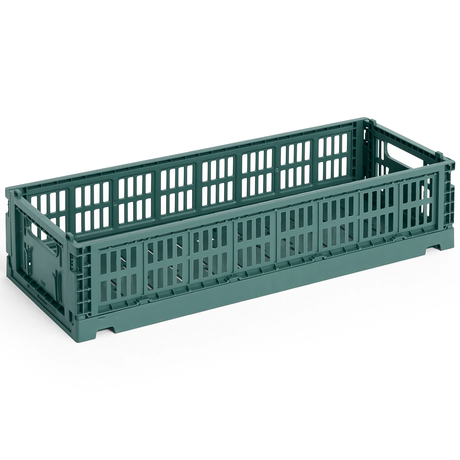 Hay Colour Crate Mini Oblong Förvaring Dark Green - Korgar Återanvänd Plast Mörkgrön