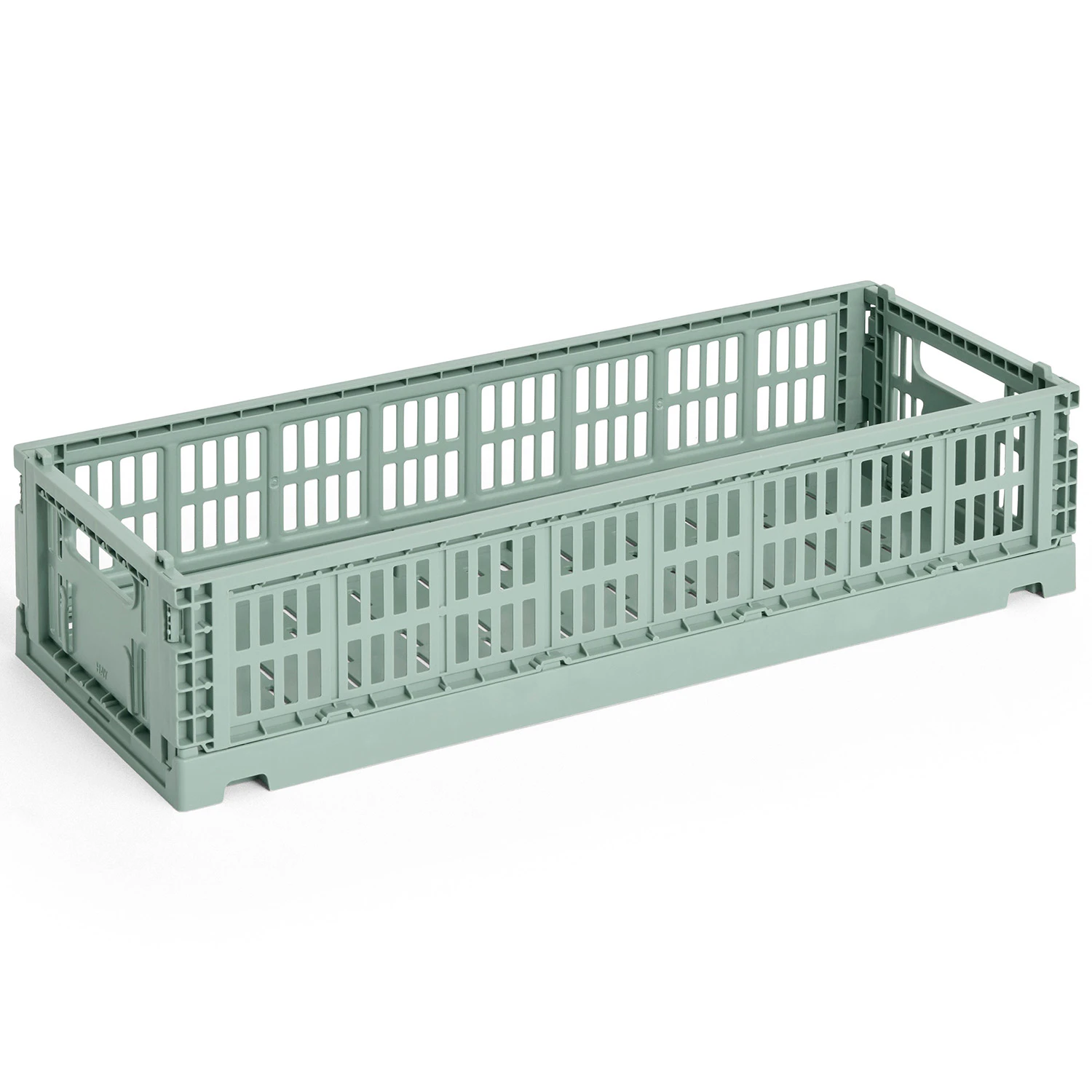 Hay Colour Crate Mini Oblong Förvaring - Korgar Återanvänd Plast Sage Green
