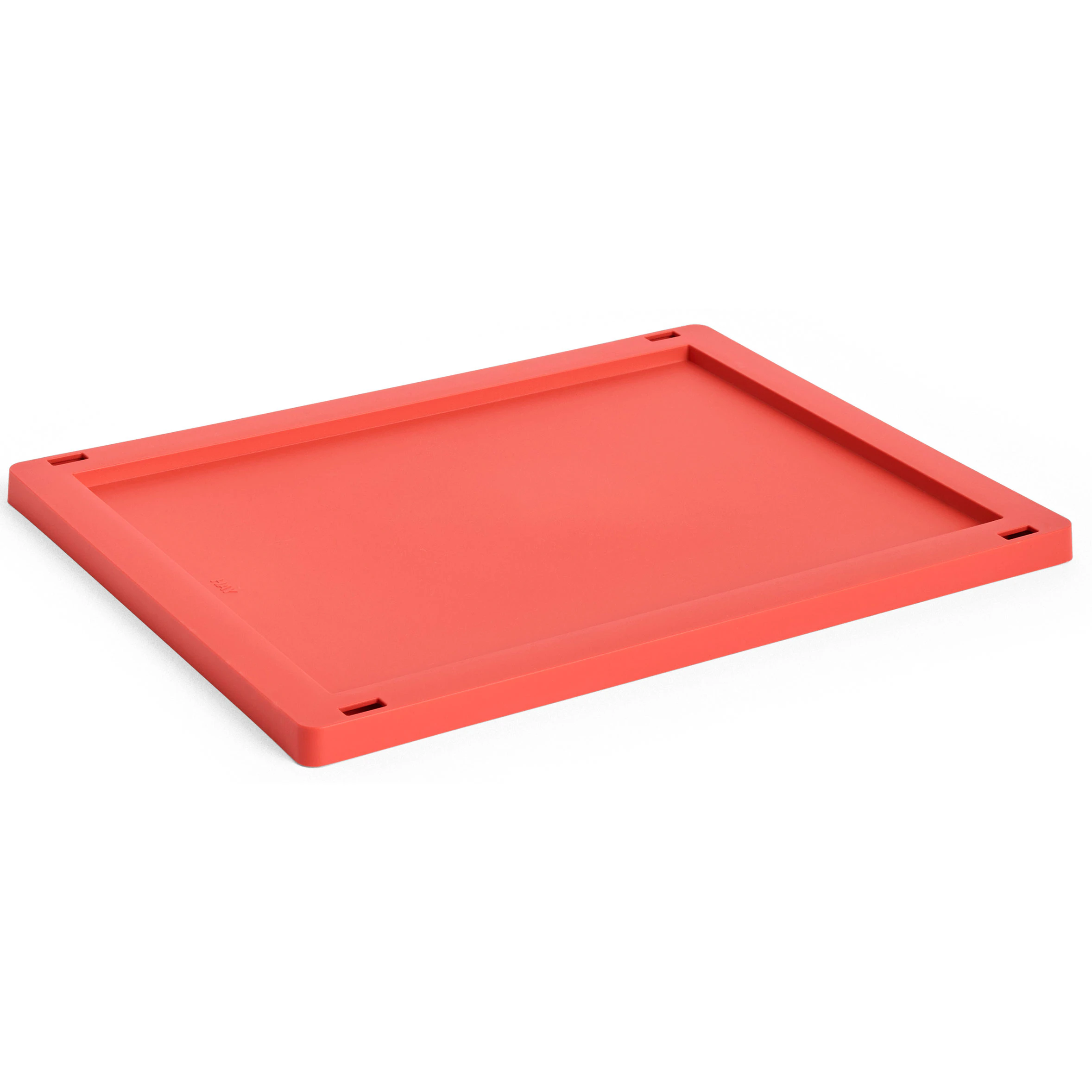 Hay Colour Crate Plastic Medium Lock Red - Korgar Återanvänd Plast Röd