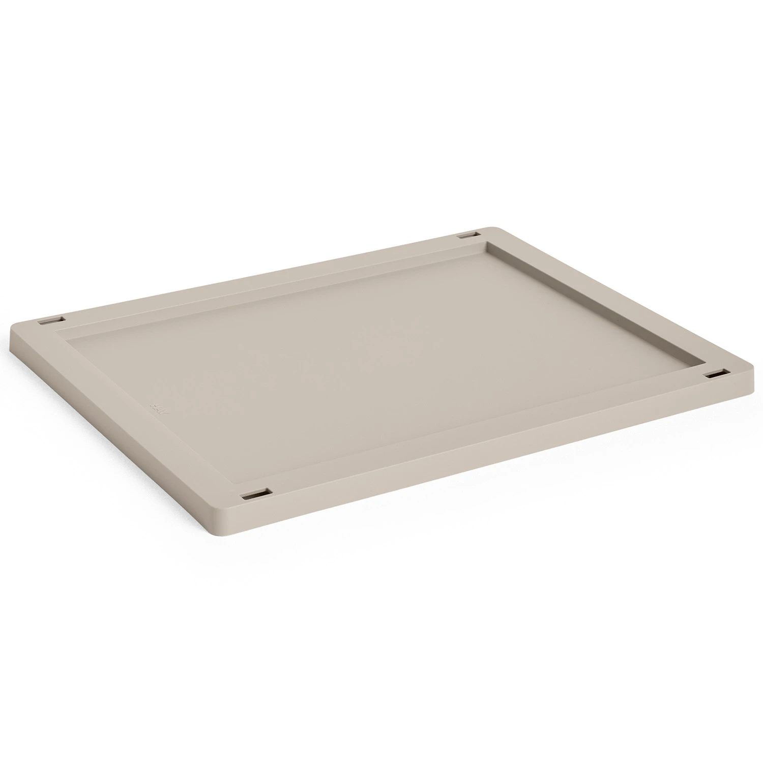 Hay Colour Crate Plastic Medium Lock Warm Grey - Korgar Återanvänd Plast Varmgrå
