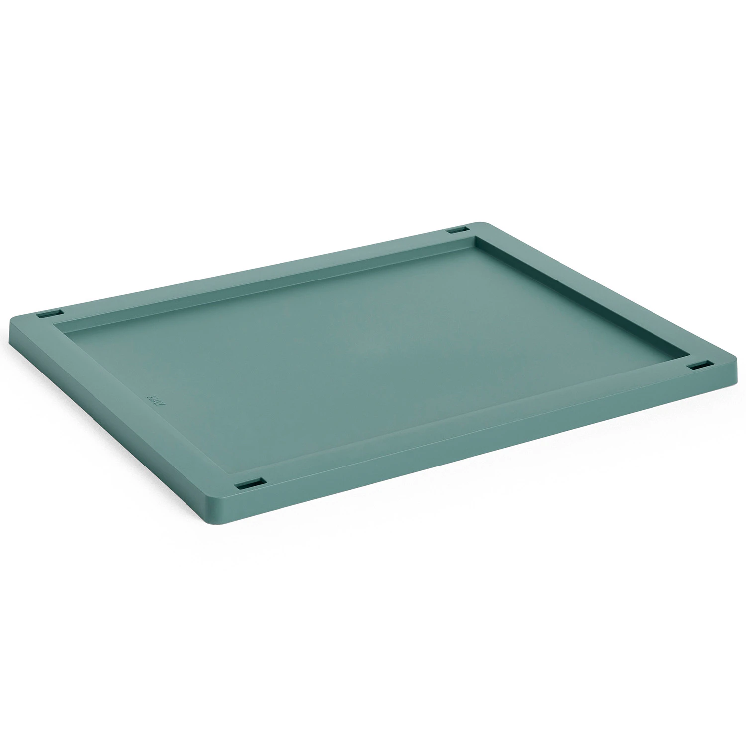 Hay Colour Crate Plastic Medium Lock Dark Green - Korgar Återanvänd Plast Mörkgrön