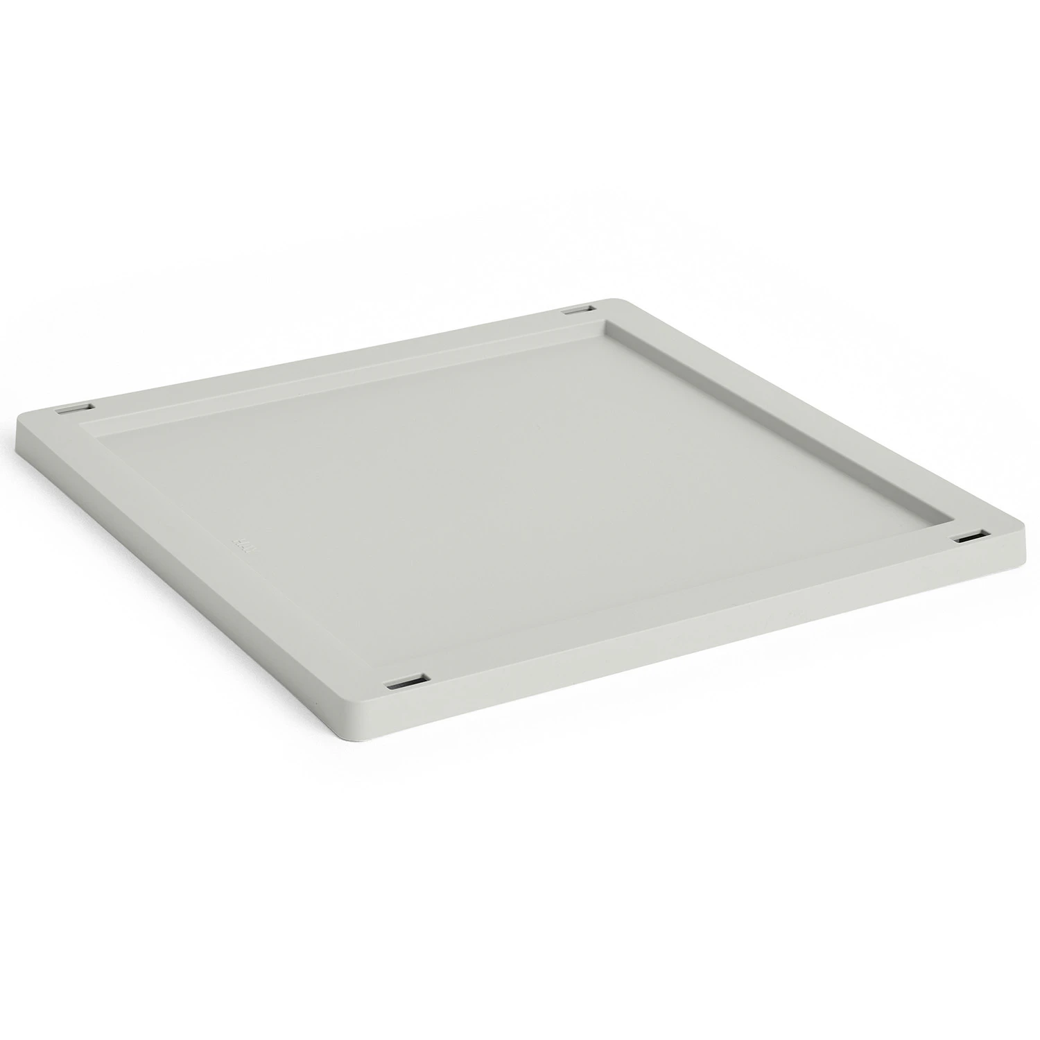Hay Colour Crate Plastic Medium Square / Cube Lock Grey - Korgar Återanvänd Plast Grå