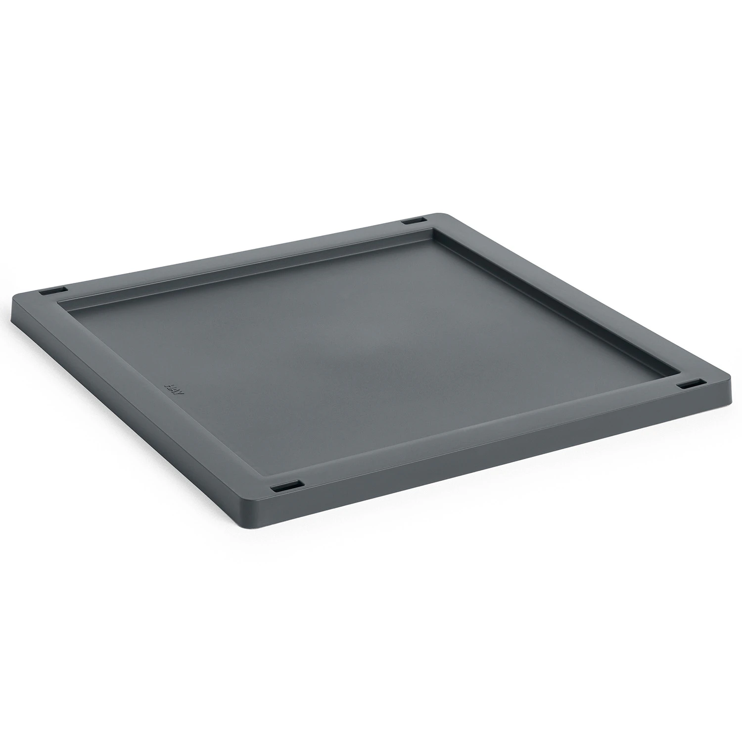 Hay Colour Crate Plastic Medium Square / Cube Lock - Korgar Återanvänd Plast Charcoal