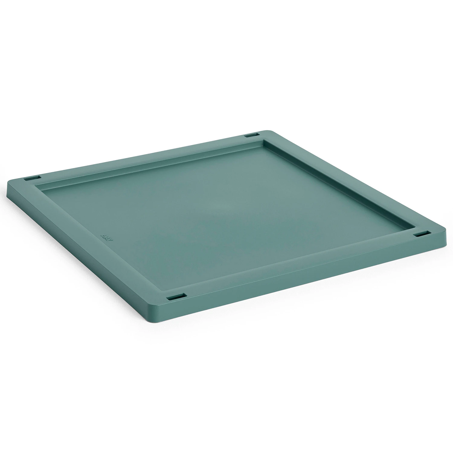 Hay Colour Crate Plastic Medium Square / Cube Lock Dark Green - Korgar Återanvänd Plast Mörkgrön