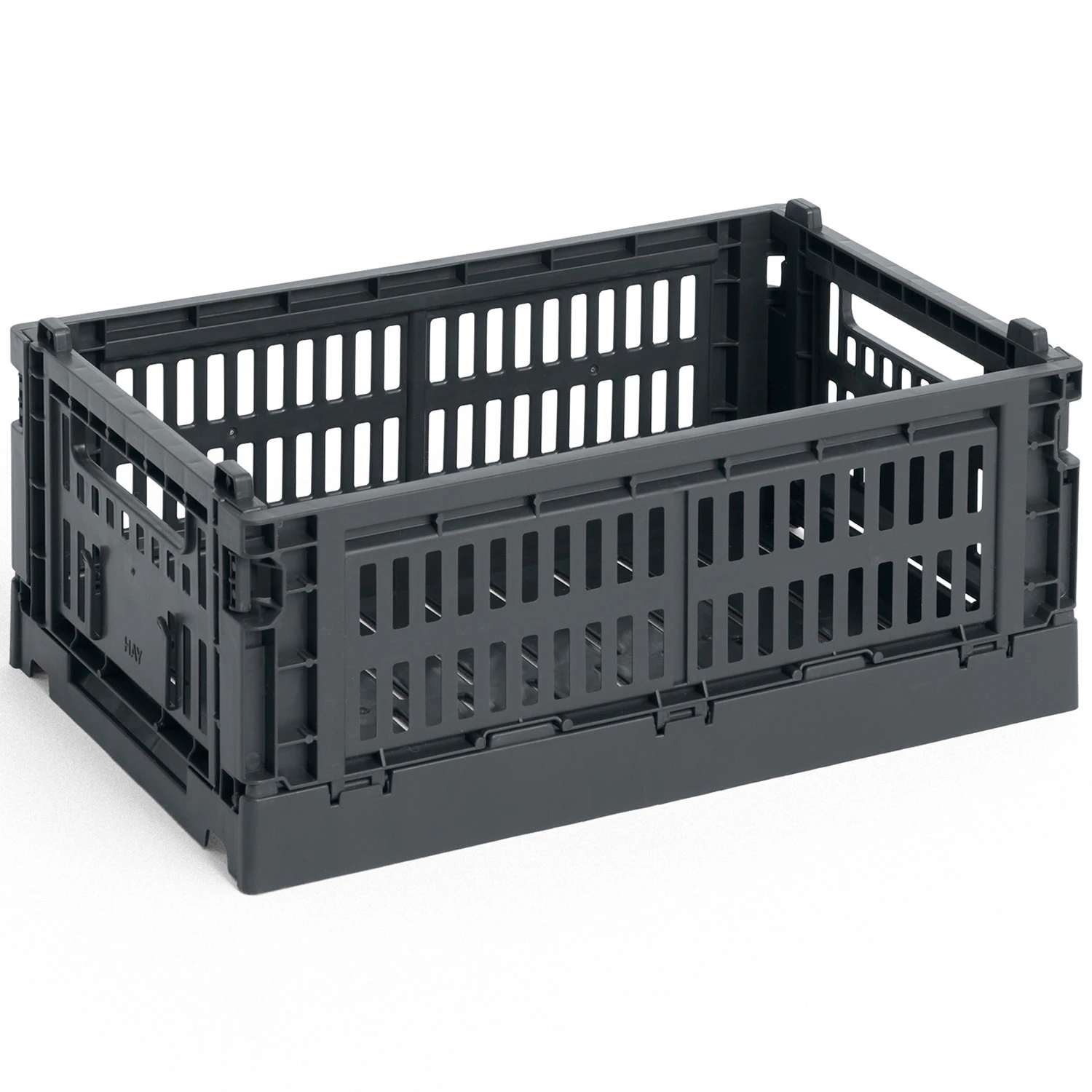 Hay Colour Crate Small Förvaring - Korgar Återanvänd Plast Charcoal