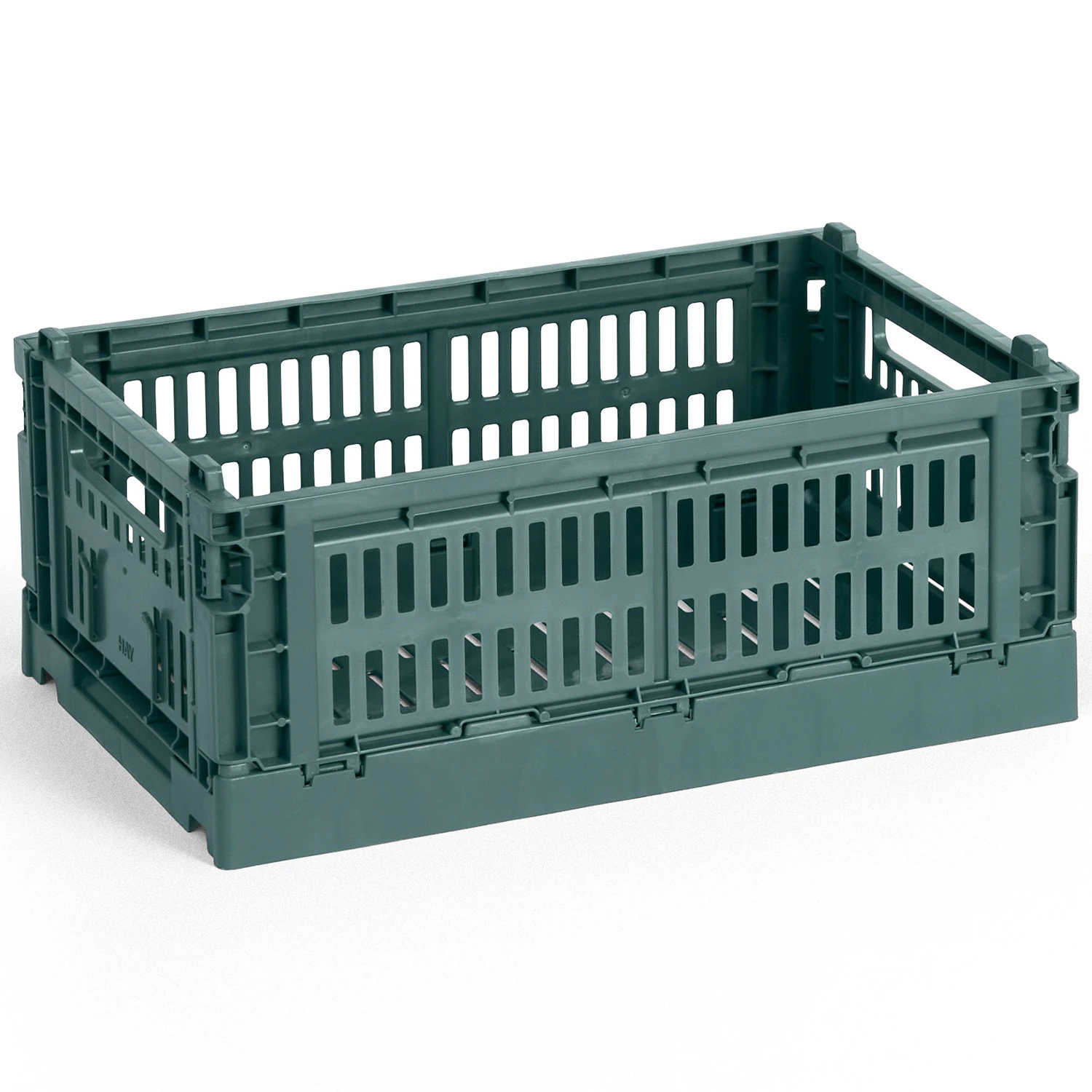 Hay Colour Crate Small Förvaring Dark Green - Korgar Återanvänd Plast Mörkgrön