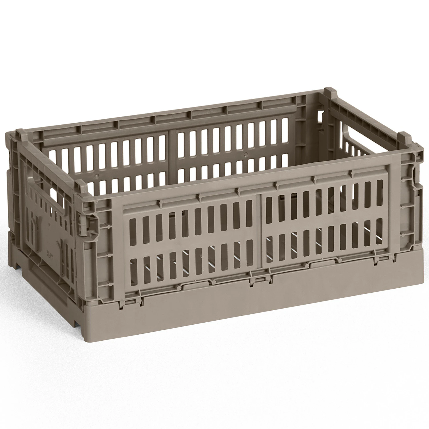 Hay Colour Crate Small Förvaring Warm Grey - Korgar Återanvänd Plast Varmgrå