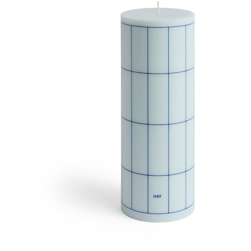 Column Blockljus Stor, Blå / Ljusblå