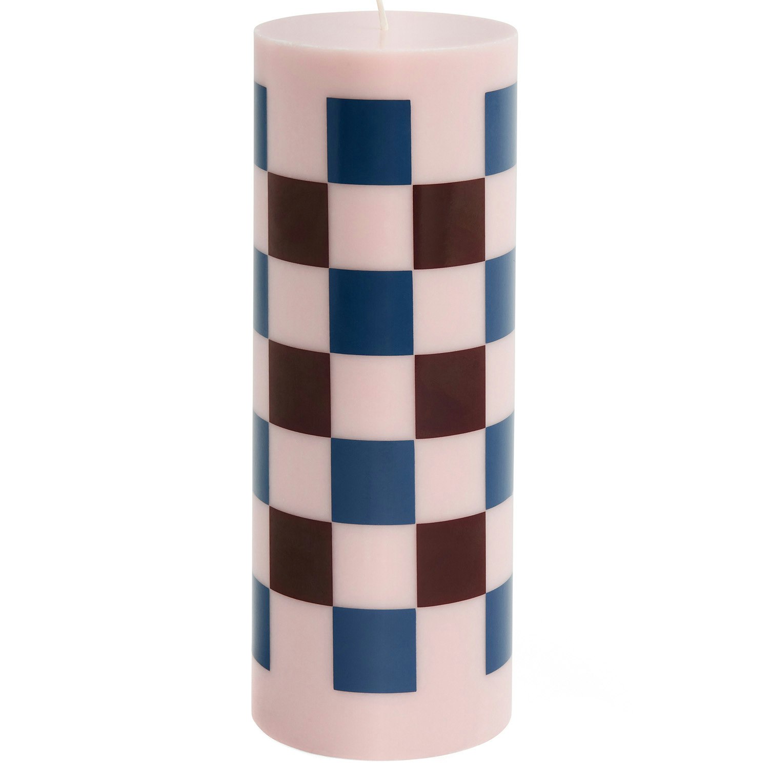 Hay Column Blockljus L / Light Pink - Ljus Stearin M&ouml;rkbl&aring;