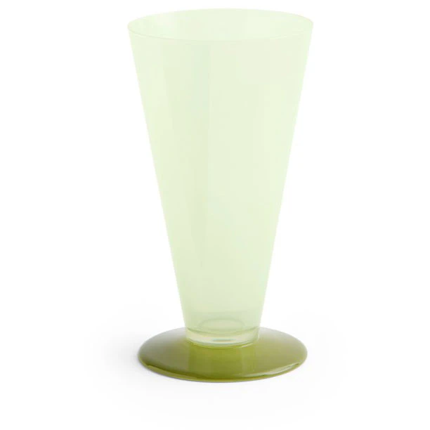 Hay Conical Vase Small Light Green / Dark Lime - Vaser Glas Ljusgr&ouml;n