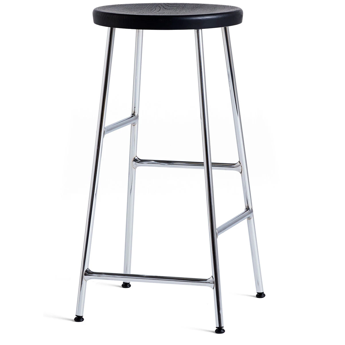 Hay Cornet Barstol L&aring;g betsad Ek/krom - Barstolar Massiv Ek Svart