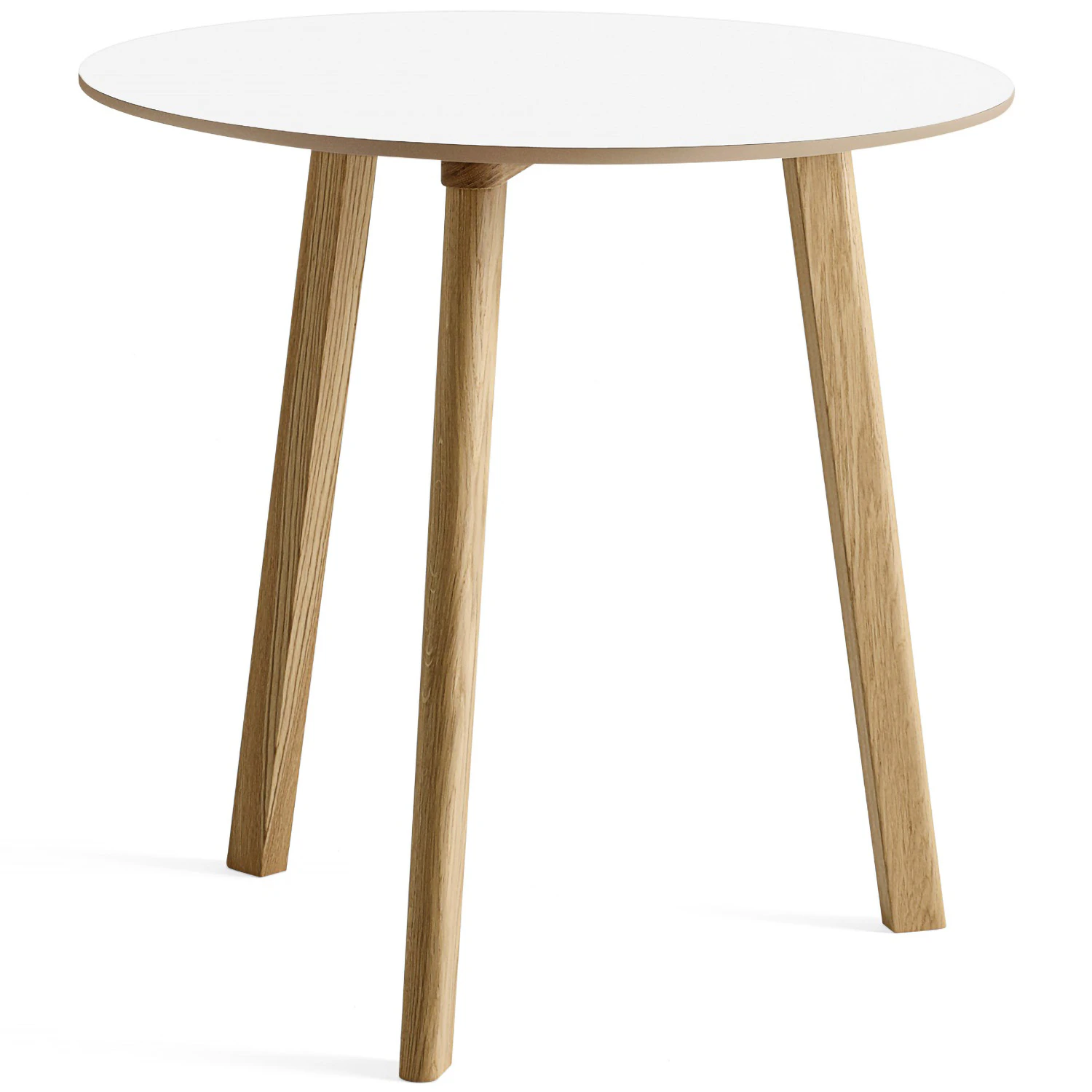 Hay Cph Deux 220 2.0 Bord &Oslash;75 Cm Pearl White / Vattenbaserad Lackad Ek - Matbord & Barbord Laminat P&auml;rlvit