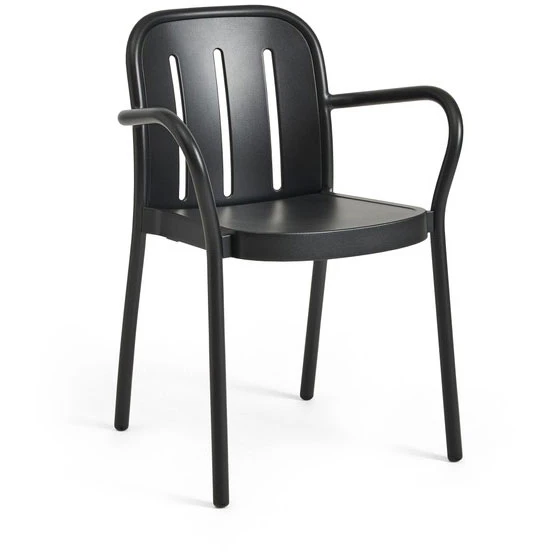 hay deville armchair anthracite powder coated aluminium - trädgårdsstolar pulverlackerad aluminium svart