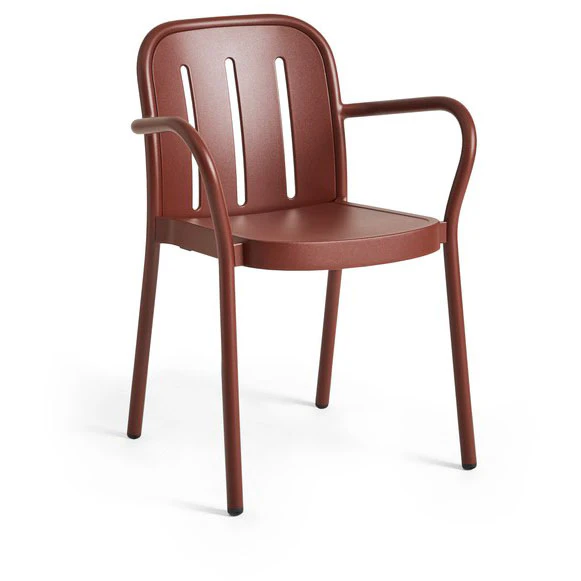 hay deville armchair iron red powder coated aluminium - trädgårdsstolar pulverlackerad aluminium röd