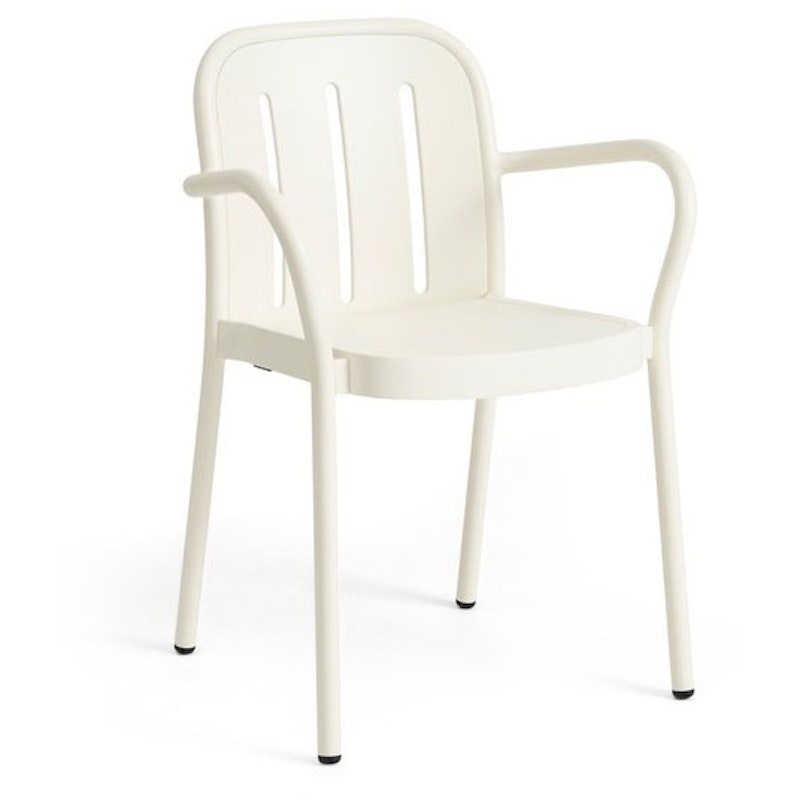 Deville Armchair, Cream white powder coated aluminium