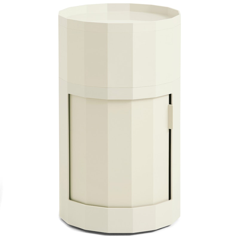 Facet Skåp Hög Med Fötter / Hjul, Eggshell