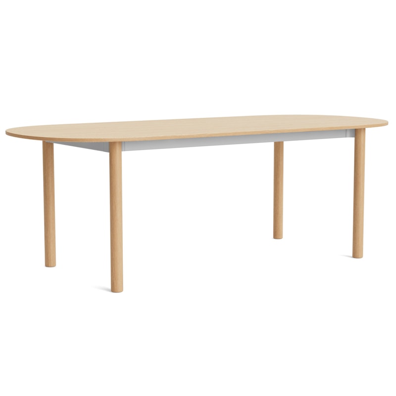 Annex Bord Oval 95x220 cm, Lackerad Ek