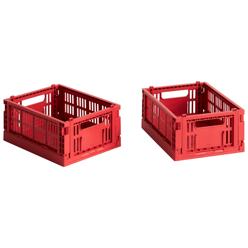 Colour Crate Förvaringslådor Mini 2-pack, Röd