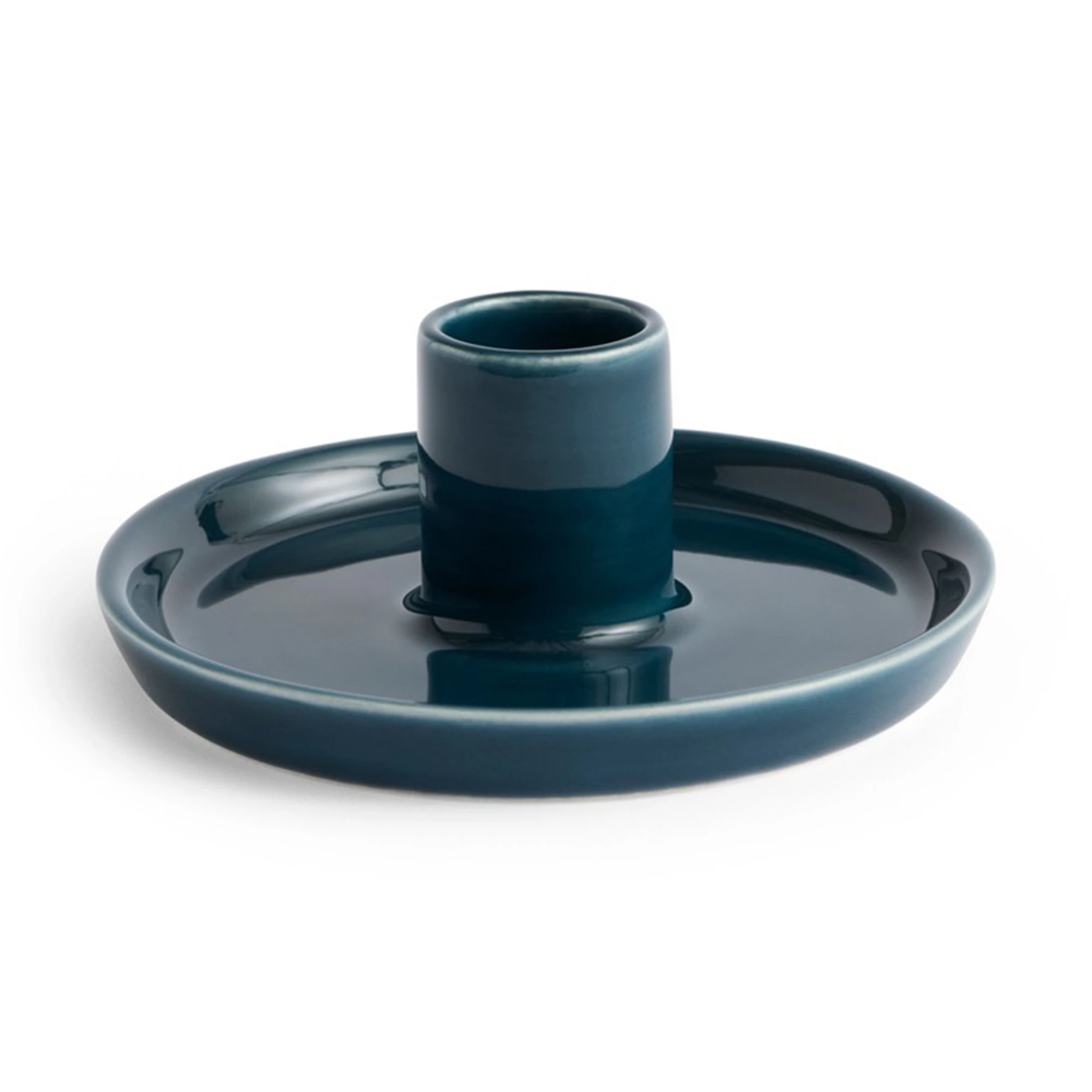 HAY Disc ljusstake Dark teal, small, Ø10x4,8 cm